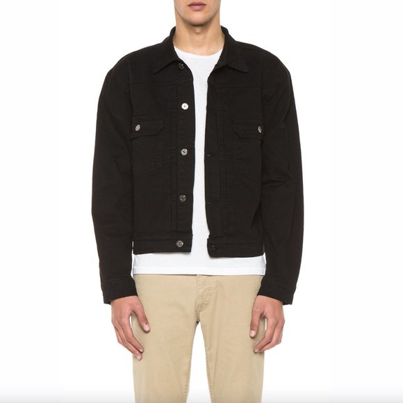 acne studios black denim jacket
